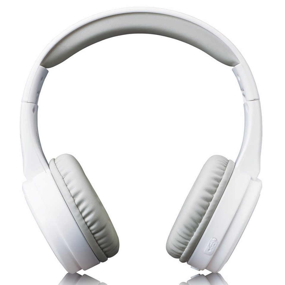Lenco HPB-330WH Bluetooth-Kopfhörer (Integrierter Akku 750mAh), Mit  Audiokabel als normaler Kopfhörer benutzbar