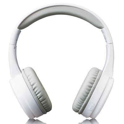 Lenco HPB-330 Bluetooth-Kopfhörer (66 Stunden Komfortabler Musikgenuss, IPX4 Geschützt, in Weiß/Schwarz)