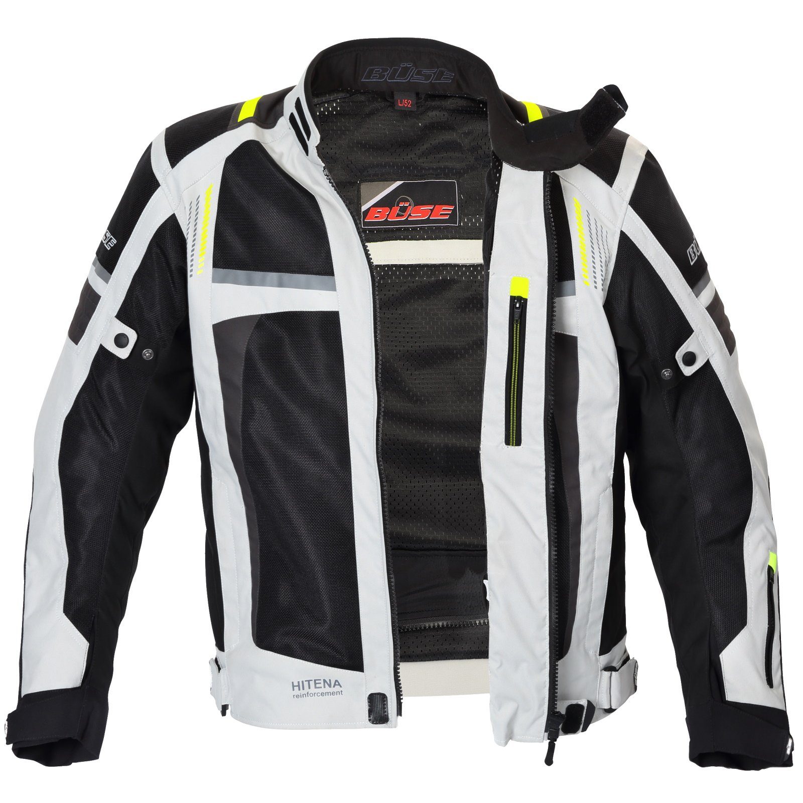 Büse Motorradjacke Büse Livorno Meshjacke hellgrau Herren motorradjacke herren