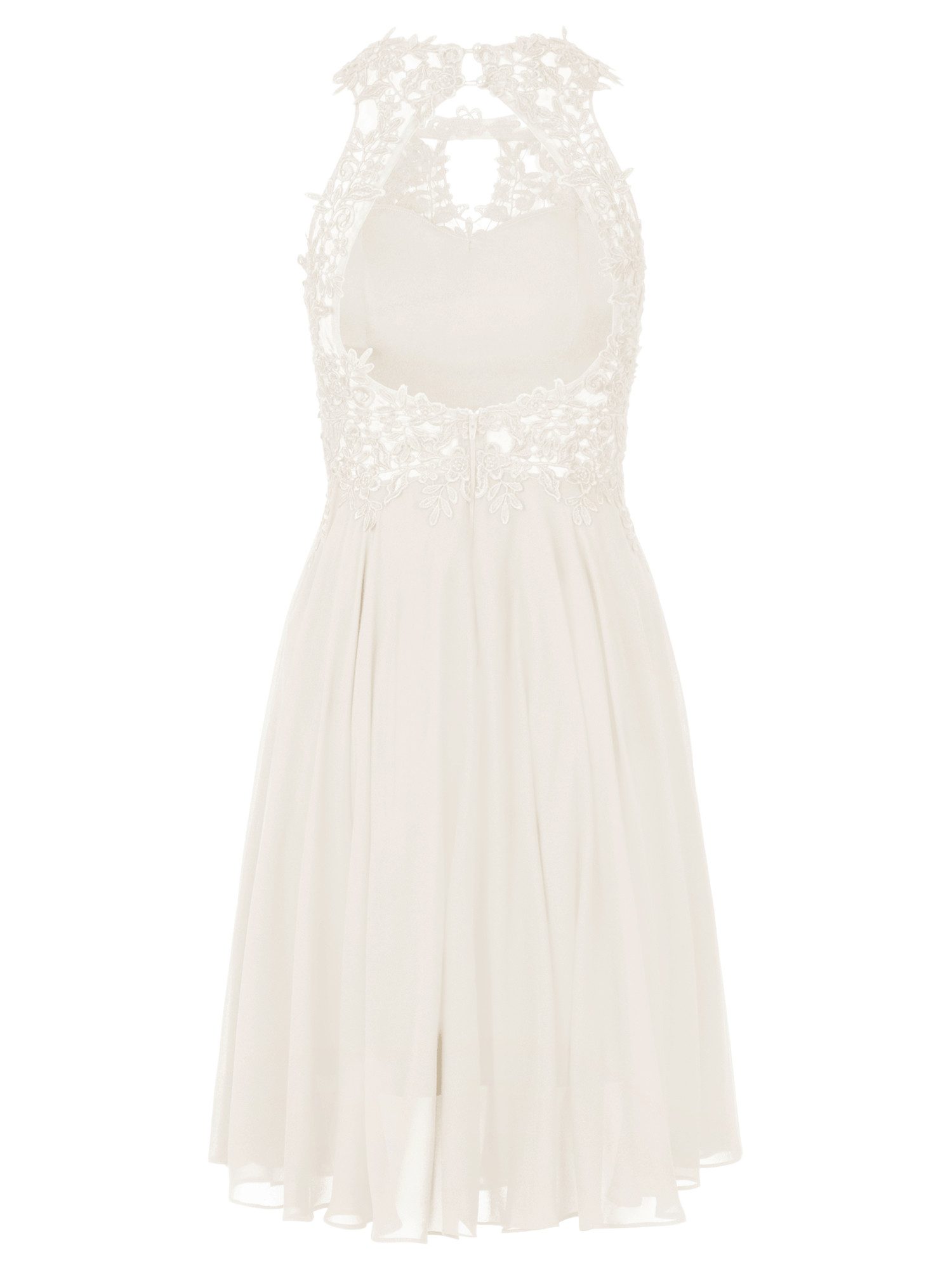 Apart Cocktailkleid aus einer Plastischen Spitze und Chiffon