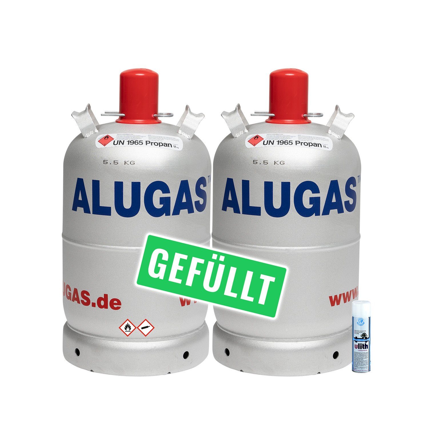 2x AluGas 11 Kg für Propan, Gasflasche für Camping NEU leer