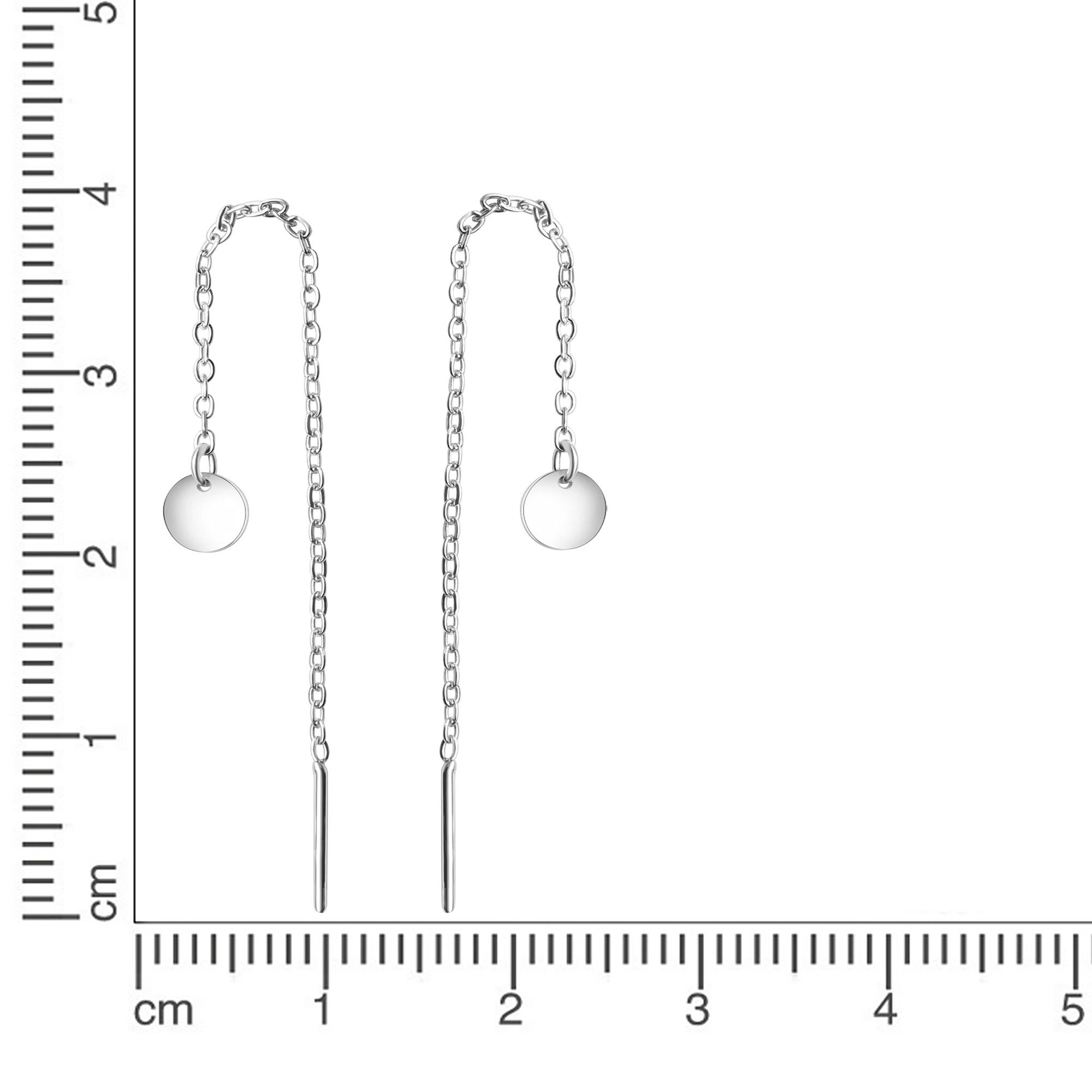 Paar rhodiniert Vivance 925-Sterling Ohrhänger Silber