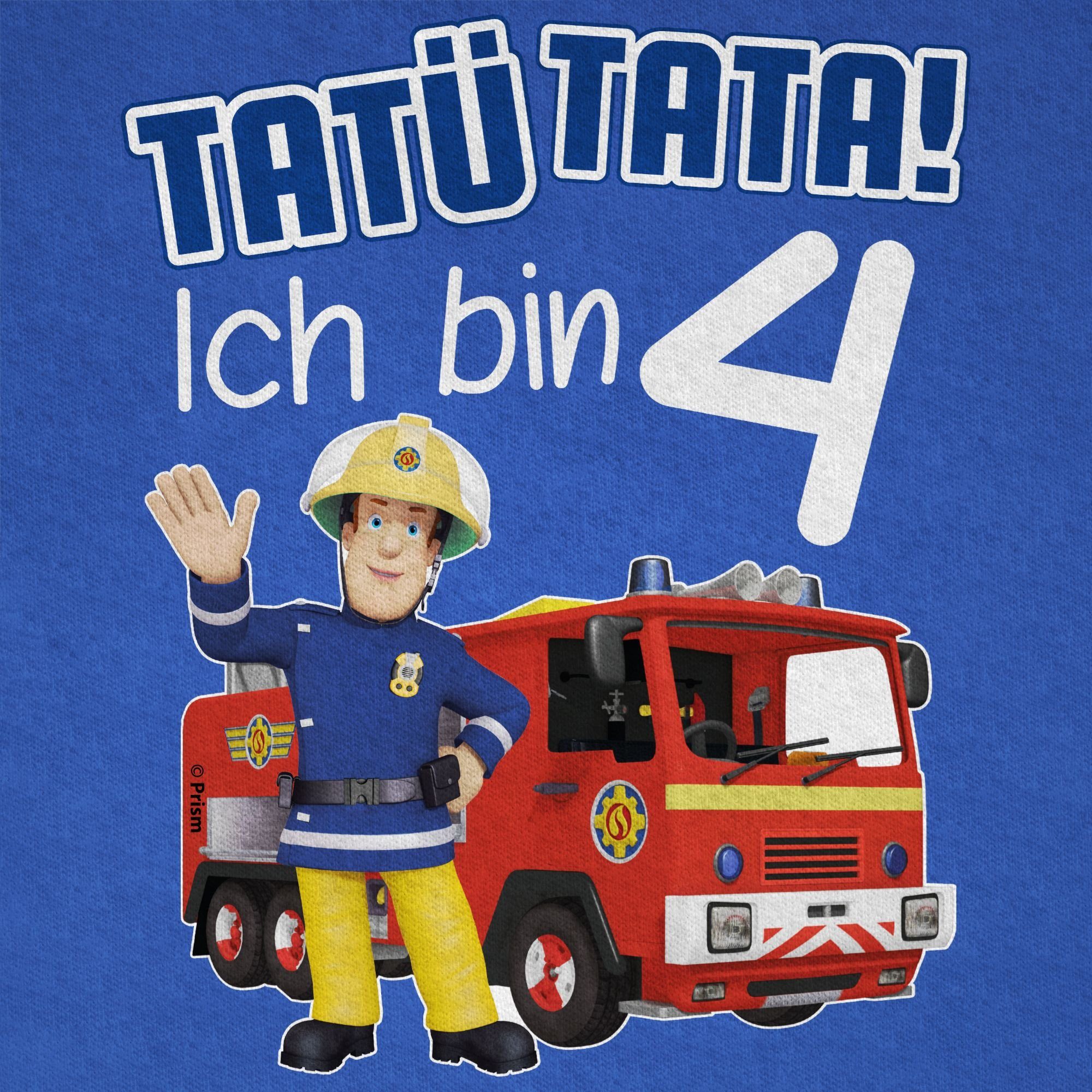 02 Feuerwehrmann Tata! Geburtstag bin Royalblau Tatü Sam T-Shirt Shirtracer Jungen Ich 4