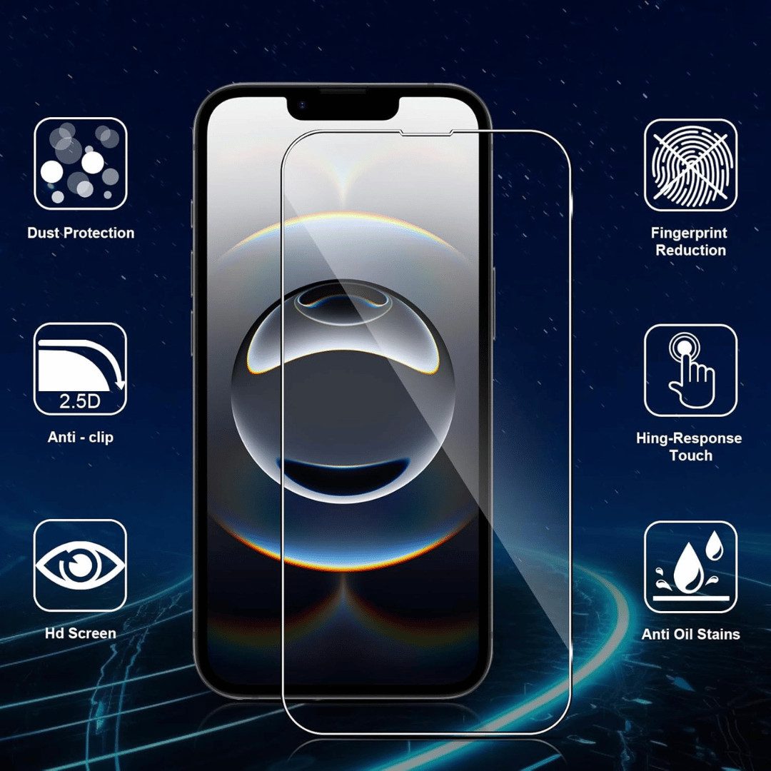 SmartUP Displayschutzglas 2X Schutzglas für Iphone 16e Display Panzerglas Panzerfolie Screen 9H für iPhone 16e, kompletter Rundumschutz – Bild 2 von 5