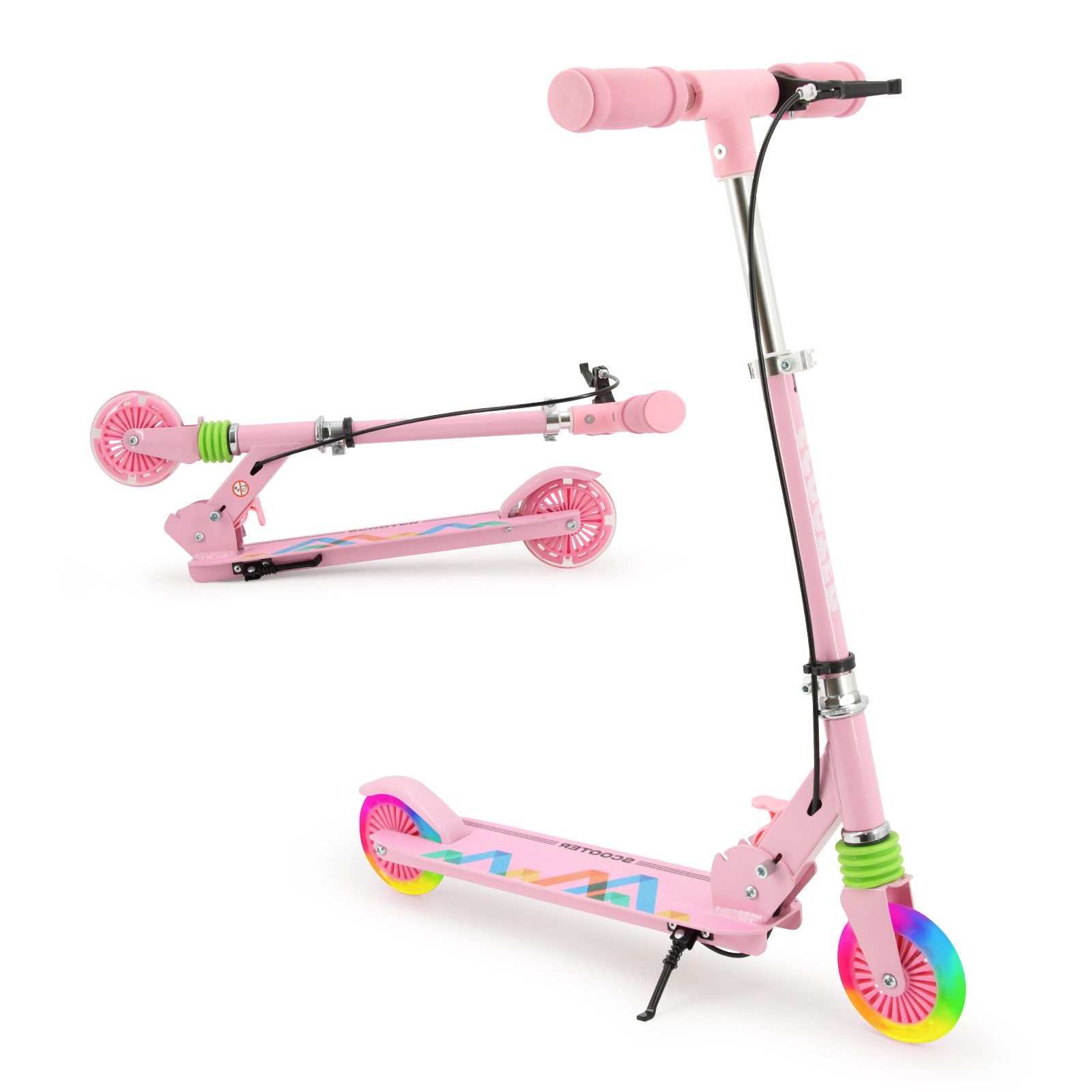 YEE RUN Cityroller für Kinder von 3-14 Jahren, faltbar, 50KG Max.