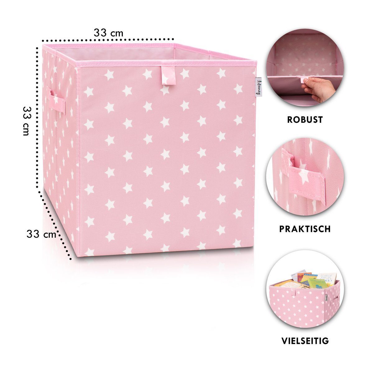 Lifeney Faltbox Aufbewahrungsbox Sterne, Rosa günstig online kaufen