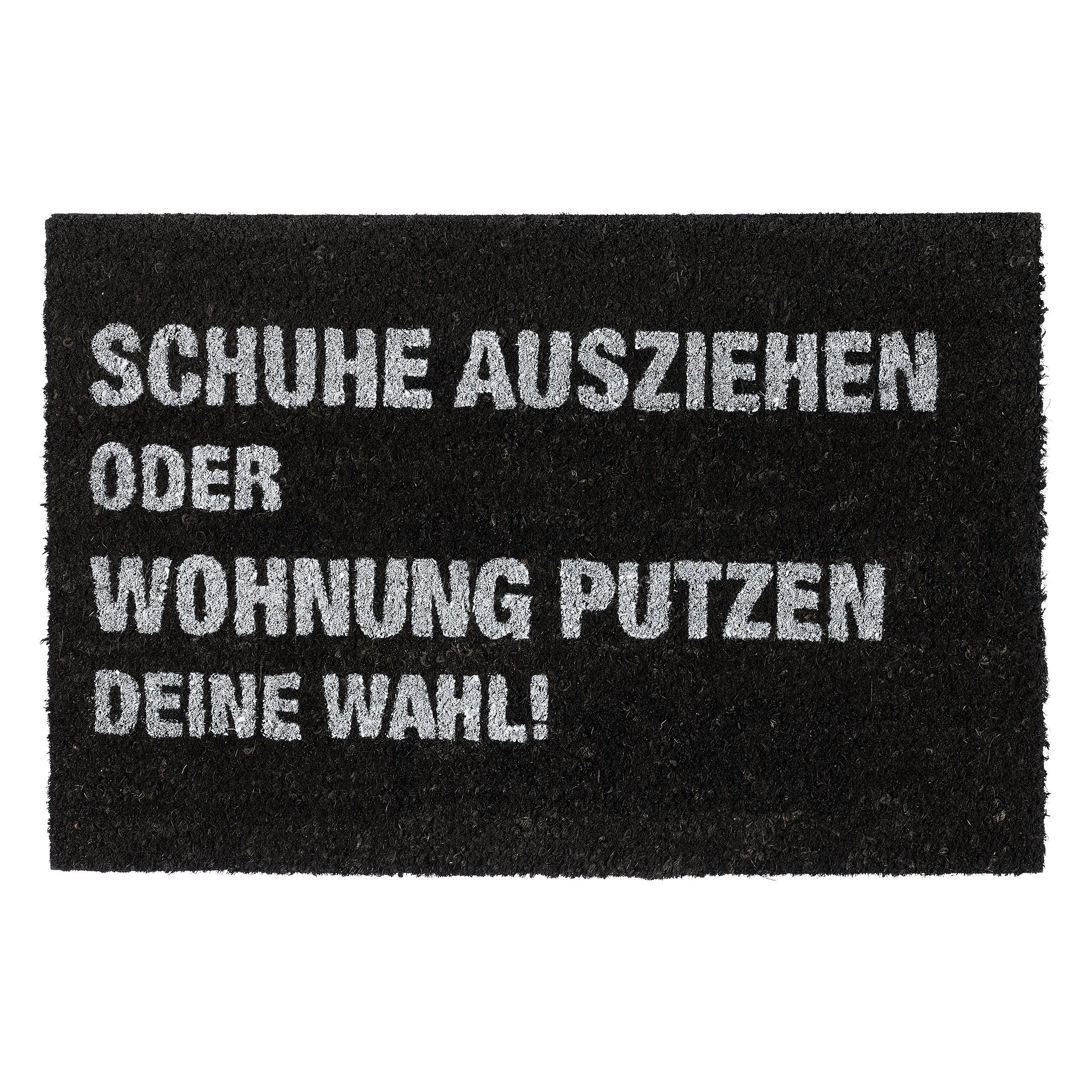 relaxdays Fußmatte Kokos "Wohnung putzen", Höhe: günstig online kaufen