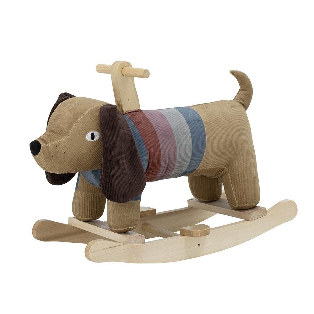 Bloomingville Schaukeltier Charlie Schaukelspielzeug Hund, Braun Polyester für Kinder ab 24 Monate