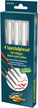 Schipper Kreativset Malen nach Zahlen, Spezialpinsel, (Set, 4-tlg), Made in Germany