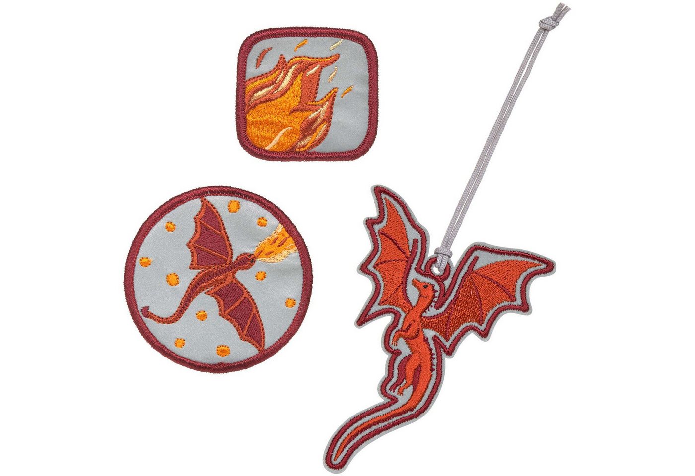 Thumbnail - LÄSSIG Aufkleber Lässig School Patches Set 3-tlg. Dragon