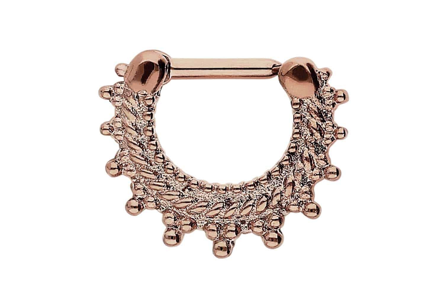 Nasenpiercing Chirurgenstahl Clicker ORIENTALISCHES DESIGN Ohrpiercing Septum Nase