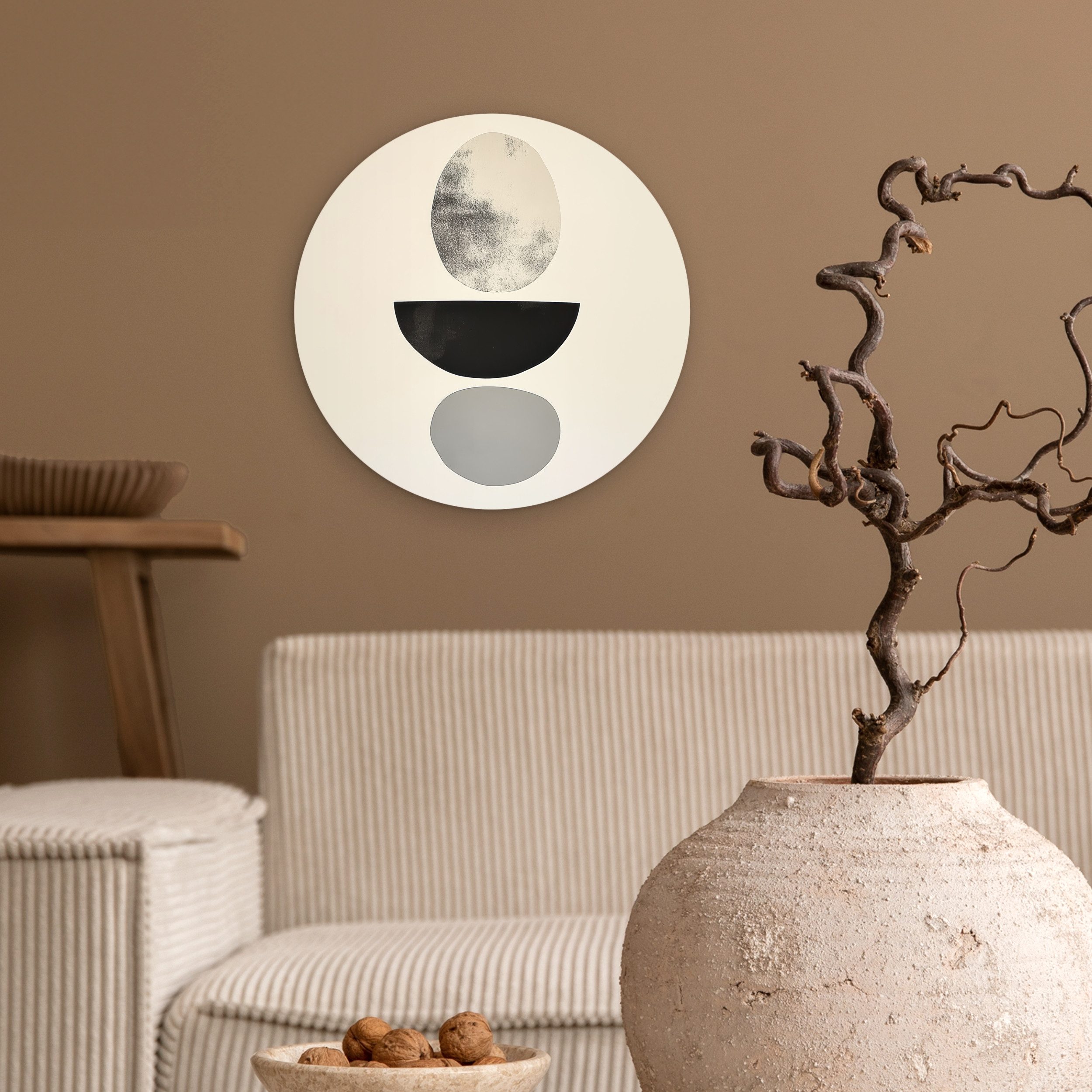 MuchoWow Gemälde Beige - Japandi - günstig online kaufen