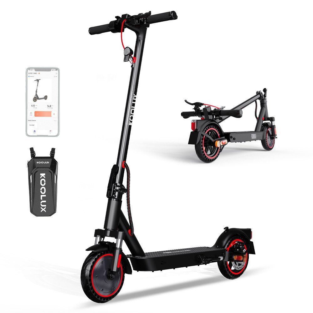 KOOLUX E-Scooter 8.5 Zoll Elektroroller 400W Motor bis zu 30km mit Straßenzulassung, 20.00 km/h, mit Tasche, APP-Funktion,Federungssystem, 15 kg Nettogewicht, faltbar
