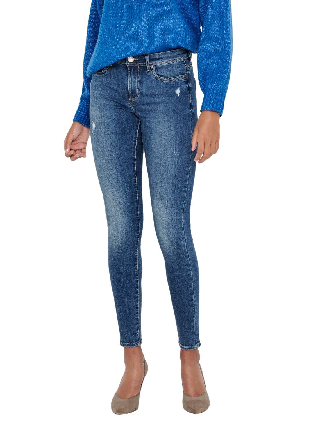 ONLY Skinny-fit-Jeans ONLWAUW LIFE Jeans mit Stretch, Aktuelle Jeans für  Damen mit normaler Leibhöhe und Reißverschluss