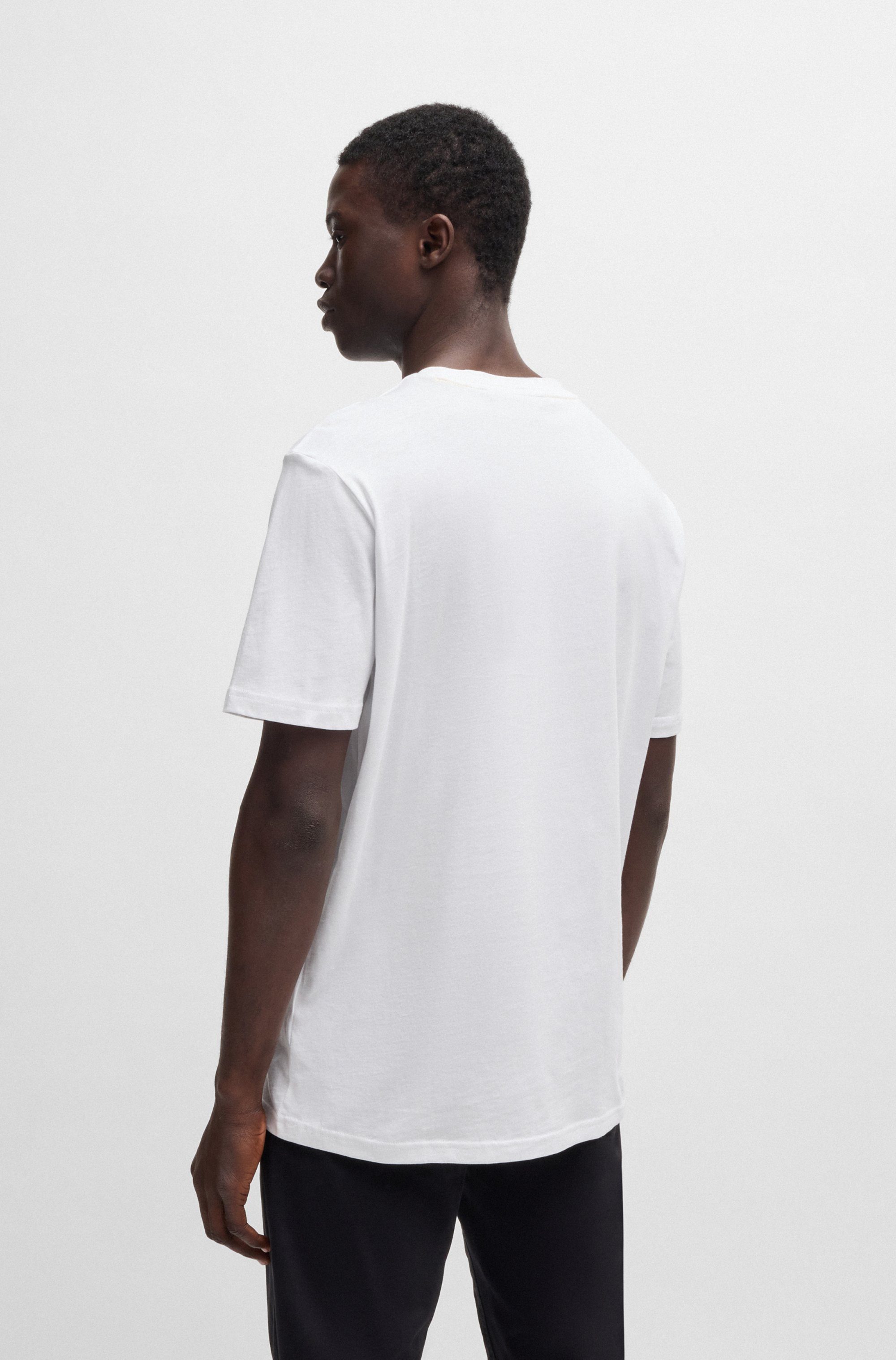 BOSS ORANGE T-Shirt Thinking mit großem BOSS Druck auf der Brust