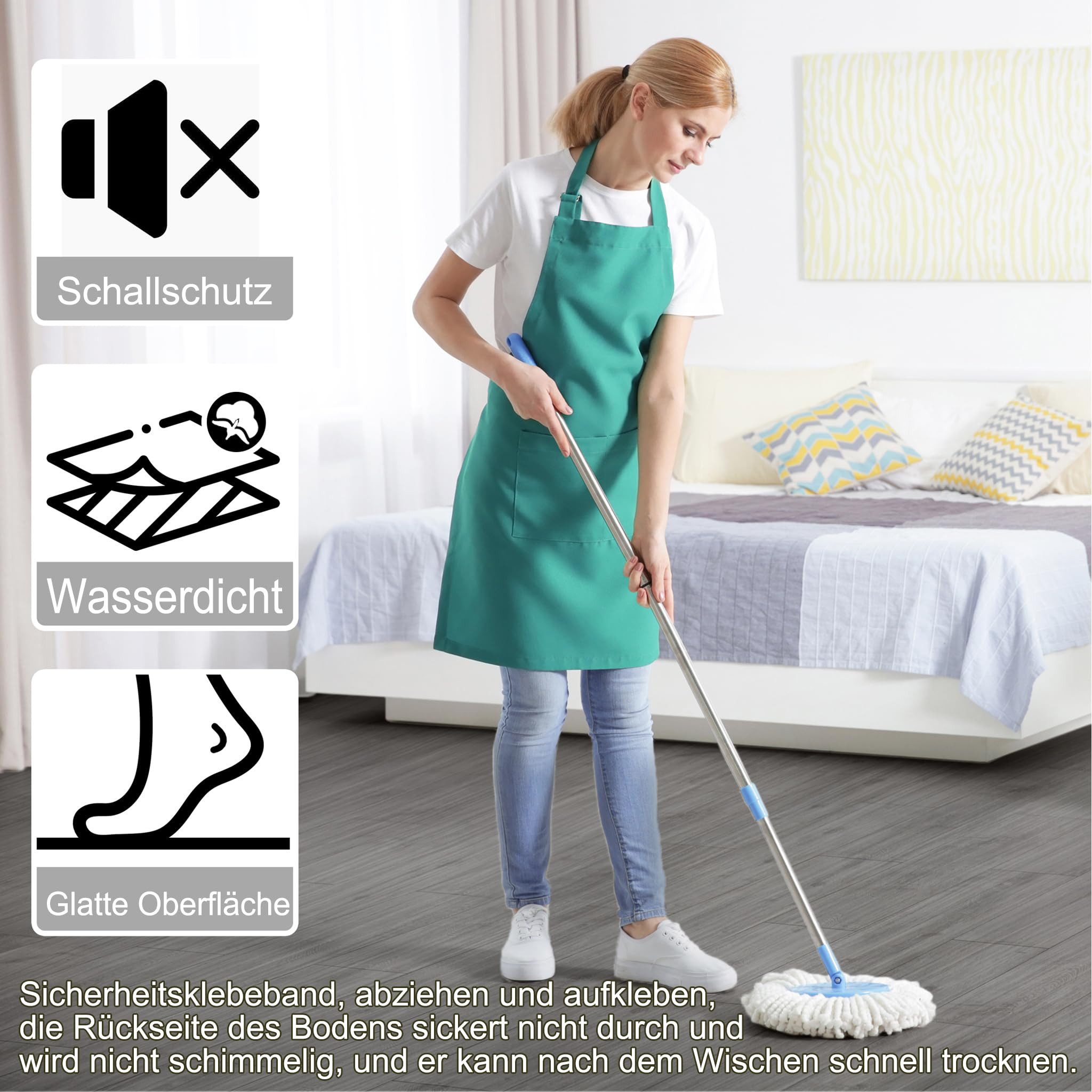 FIVMEN Vinylboden PVC Bodenbelag Selbstklebend, Holzmaserung Dielen, Bodenfliesen, 18/36 Stück, 2.51/5.2 m² Schneidbar Fliesen für Schlafzimmer, Küche – Bild 3 von 5