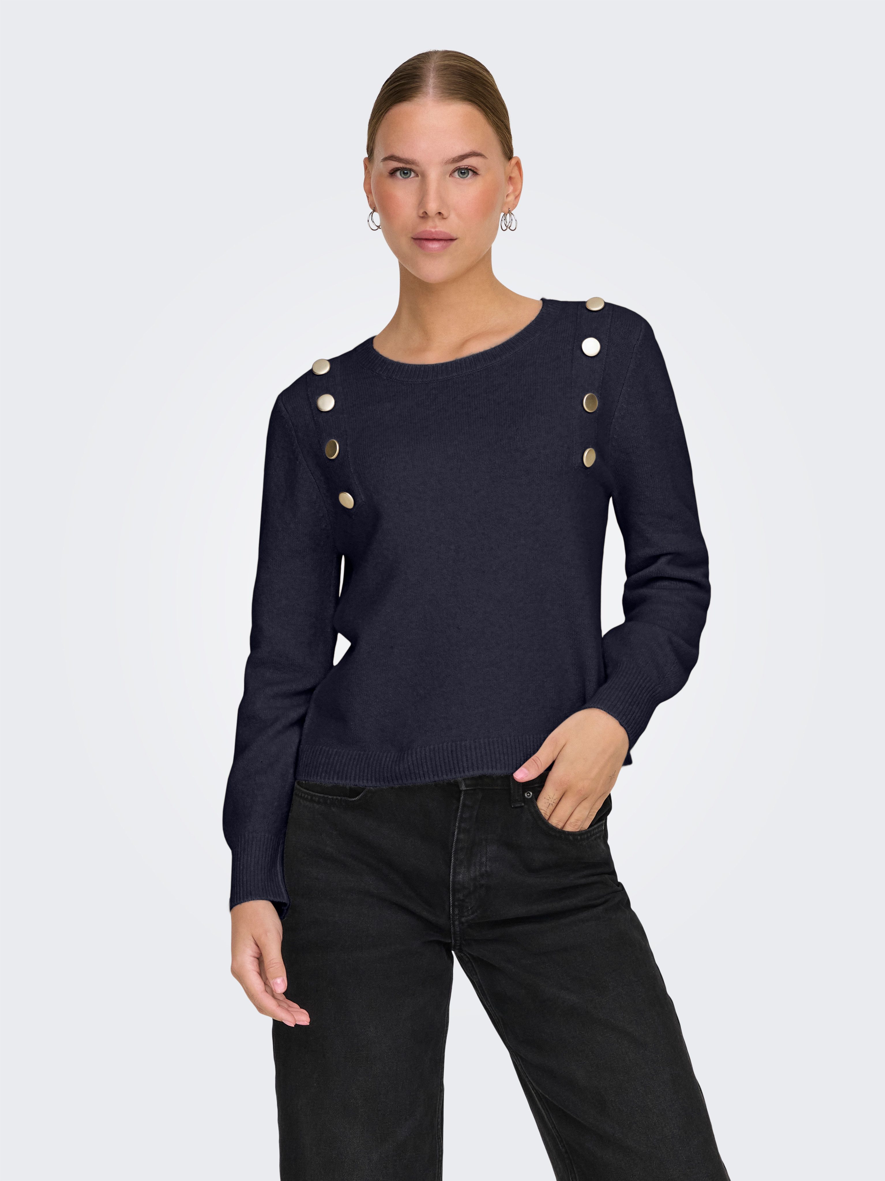 ONLY Strickpullover ONLJEANETT LIFE LS BUTTON günstig online kaufen