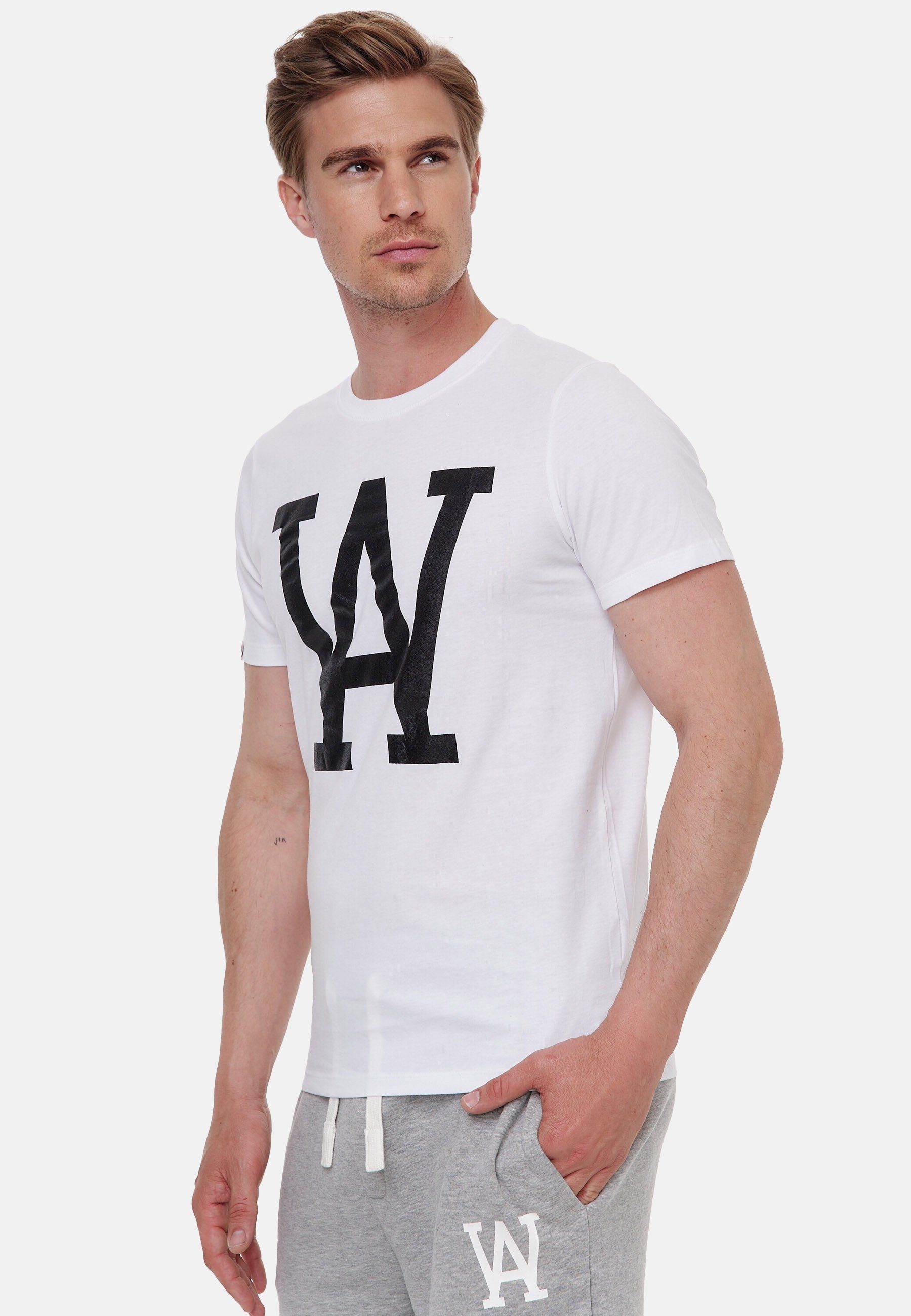 T-Shirt Woldo Athletic Big WA T-Shirt weiß-schwarz