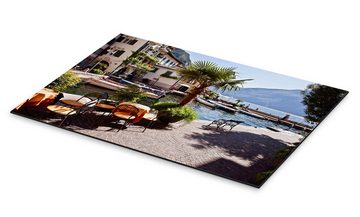 Posterlounge Alu-Dibond-Druck Editors Choice, Kleines Café in Limone am Gardasee, Fotografie