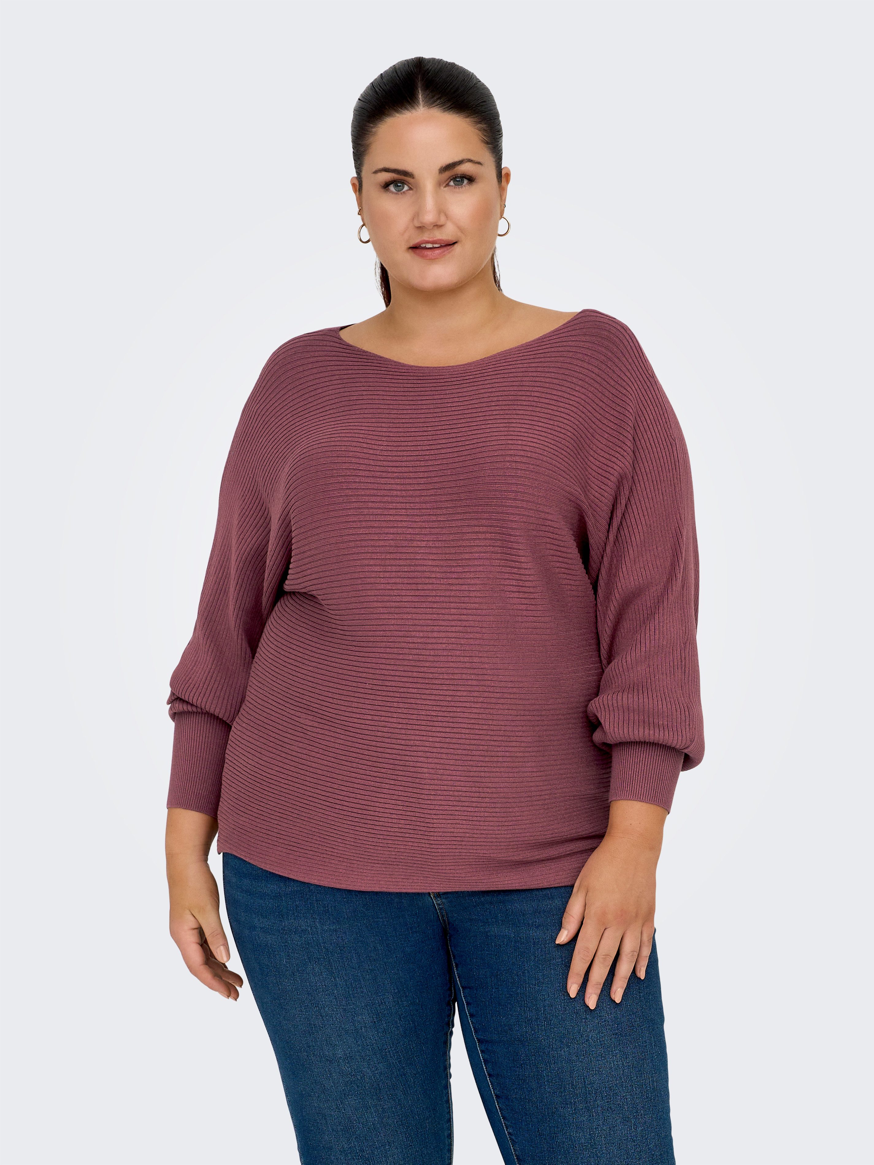 ONLY CARMAKOMA Strickpullover CARNEW ADALINE LIFE L/S PULLOVER KNT Viskosemischung
