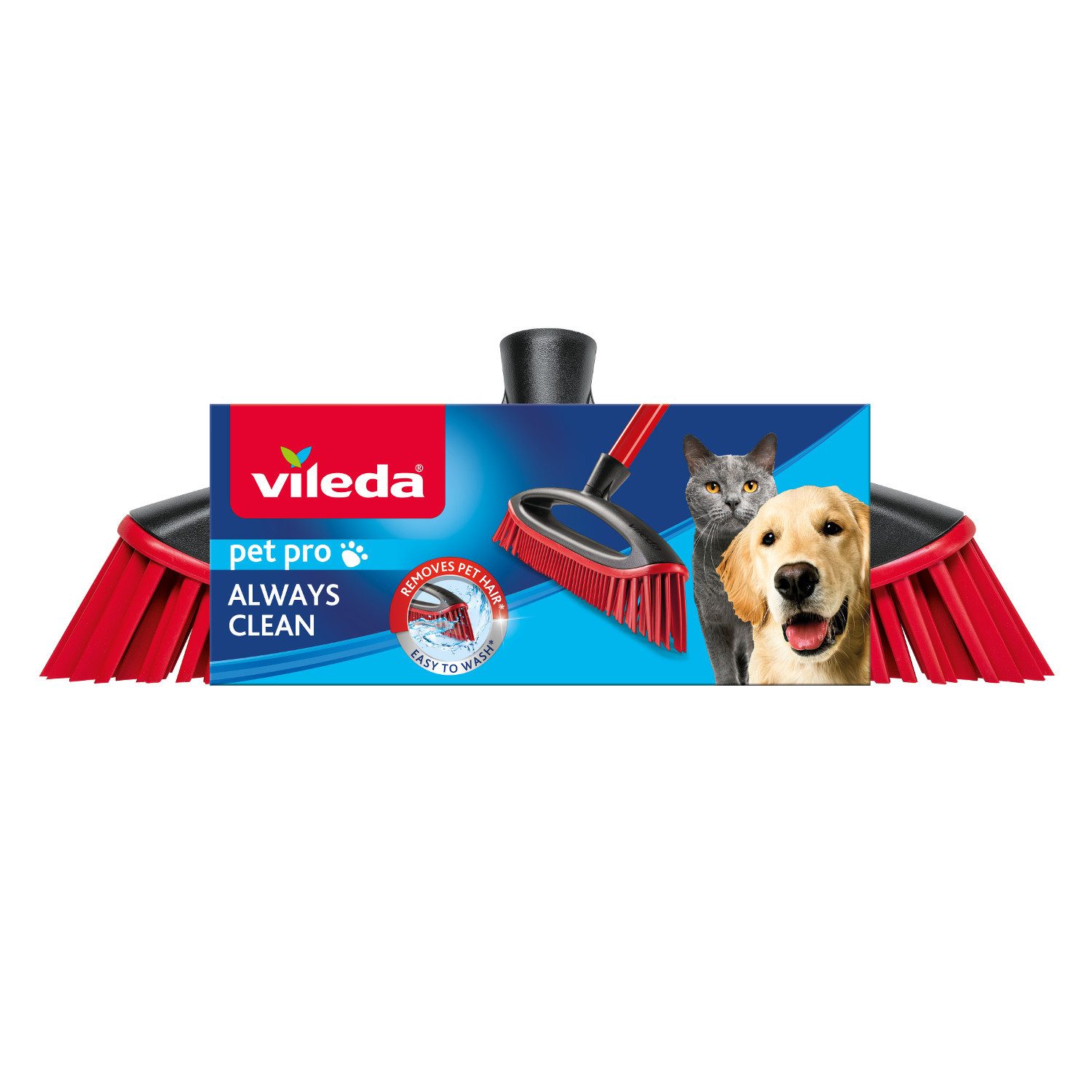 Vileda Staubbesen, Always Clean Pet Pro Fellbürste Besenkopf