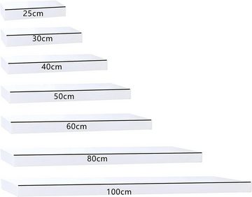 EUGAD Wandregal, 1-tlg., Holz Board Modern in verschiedenen Farben Größen