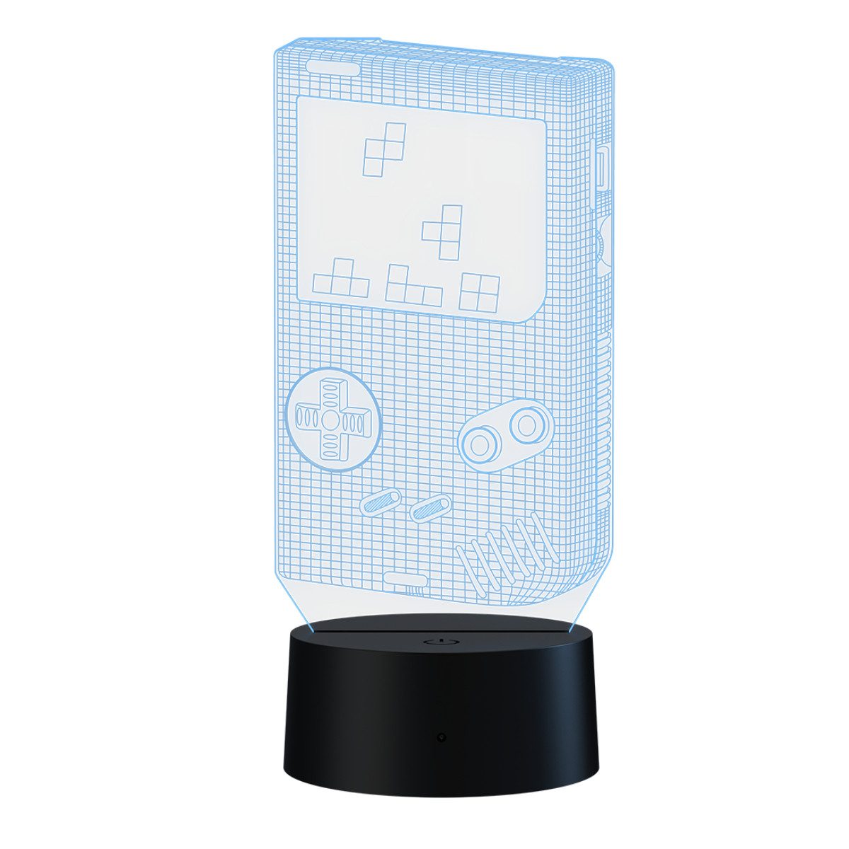 Qware Gaming LED Dekolicht 3D LED Lampe – RGB Tischlampe mit Farbwechsel und Fernbedienung