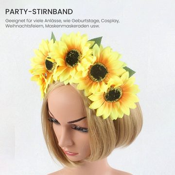 MAGICSHE Haarband Sonnenblumen Stirnband Kopfbedeckungen für Braut, Girls&Ladies,Kostüm