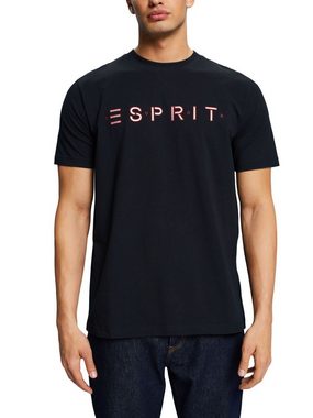 Esprit T-Shirt Logo-T-Shirt aus Baumwolljersey (1-tlg)