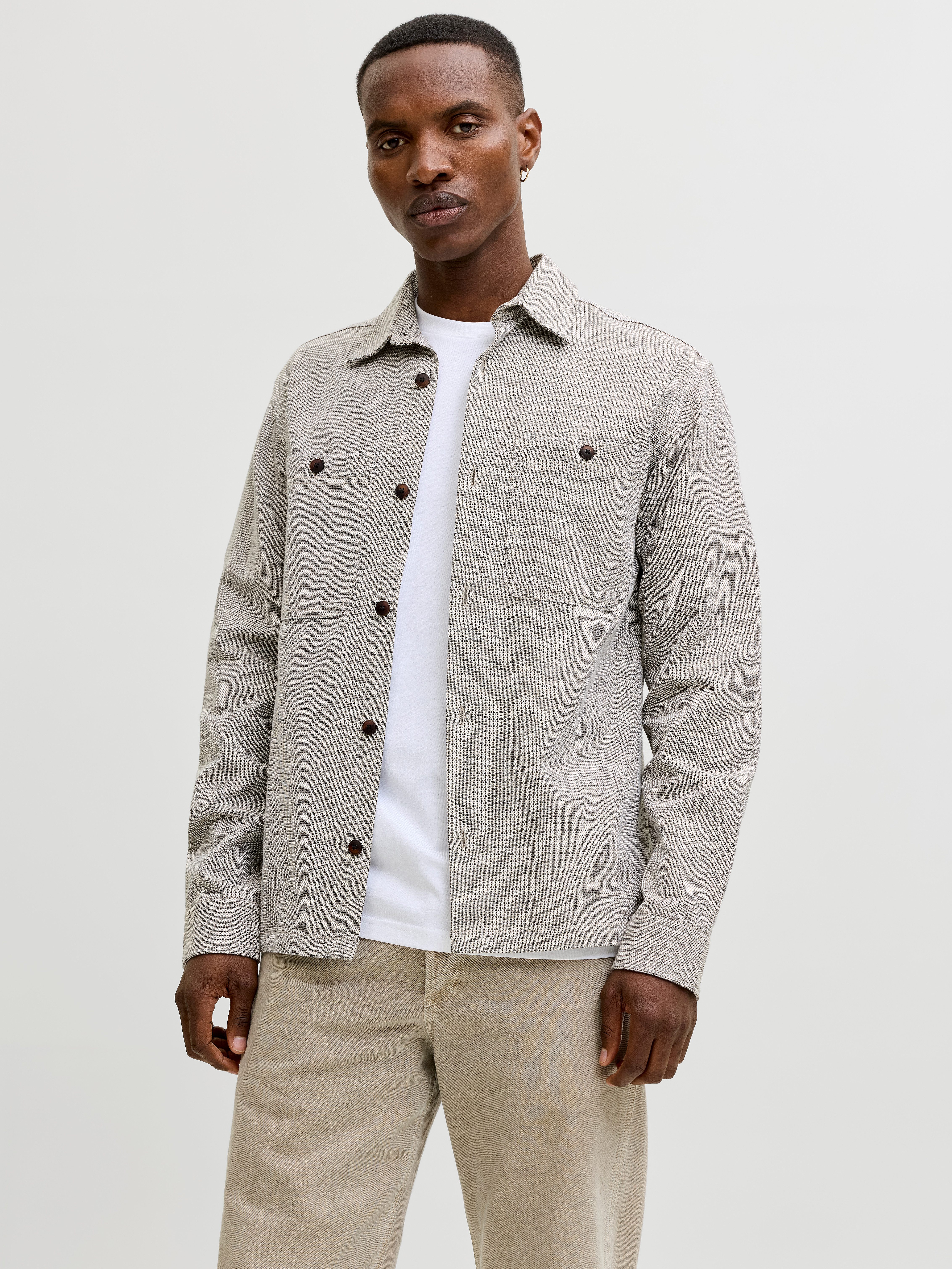 Jack & Jones Langarmhemd JPRBLURAYLE LINEN BL. SOLID LS SHIRT SN