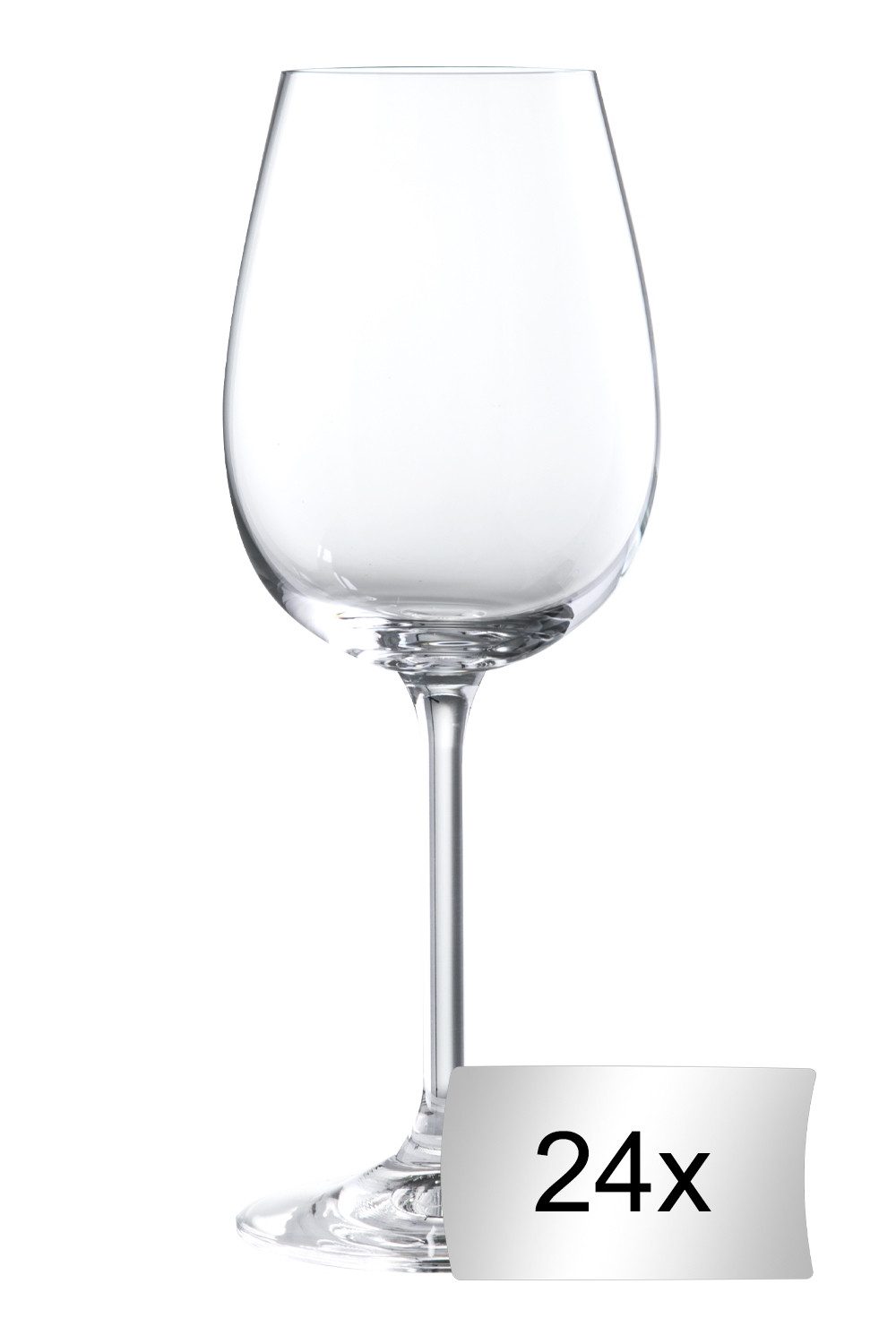 BOHEMIA SELECTION Weißweinglas SIMPLY, 24er Set, 340 ml Fassungsvermögen, Glas, Spülmaschinengeeignet