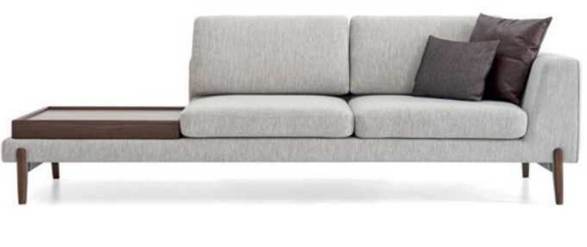 Design Teile, Wohnzimmer 1 mit in Made Sofa JVmoebel Holz Sofa Textil, Luxus Europa Modernen