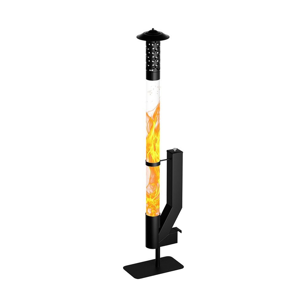 Meulbaty Feuerstelle Feuerrohr 157cm Edelstahl Feuersäule Pelletfackel Tolles Feuer, (1-St)