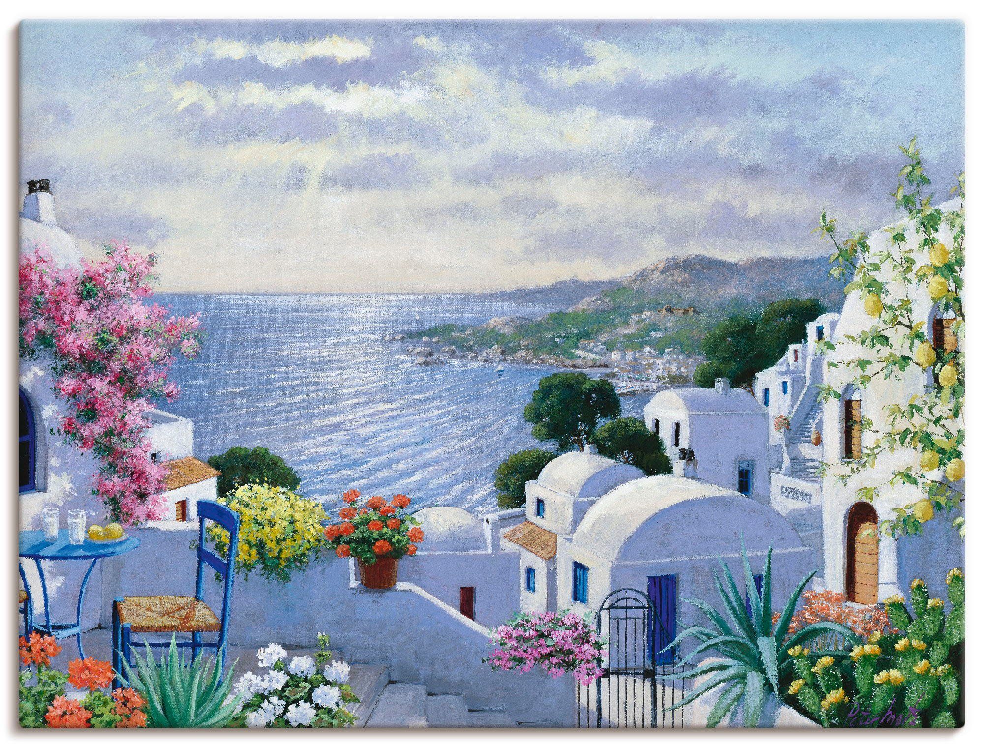 Artland Wandbild Funkelndes Griechenland, Gewässer (1 St), als Leinwandbild, Poster, Wandaufkleber in verschied. Größen