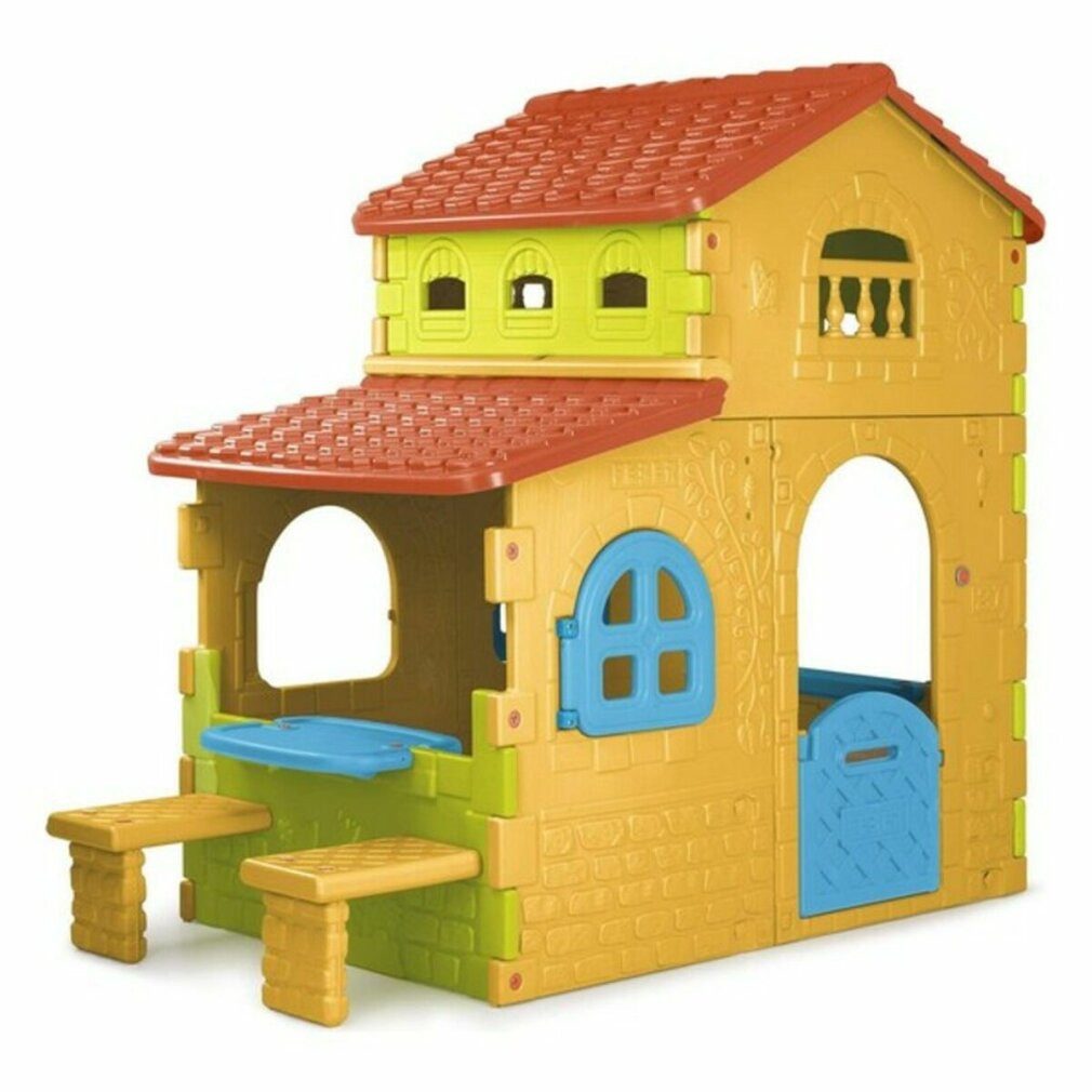 Feber® Autorennbahn Kinderspielhaus Feber Super Villa Feber (180 x 110 x 206 cm)