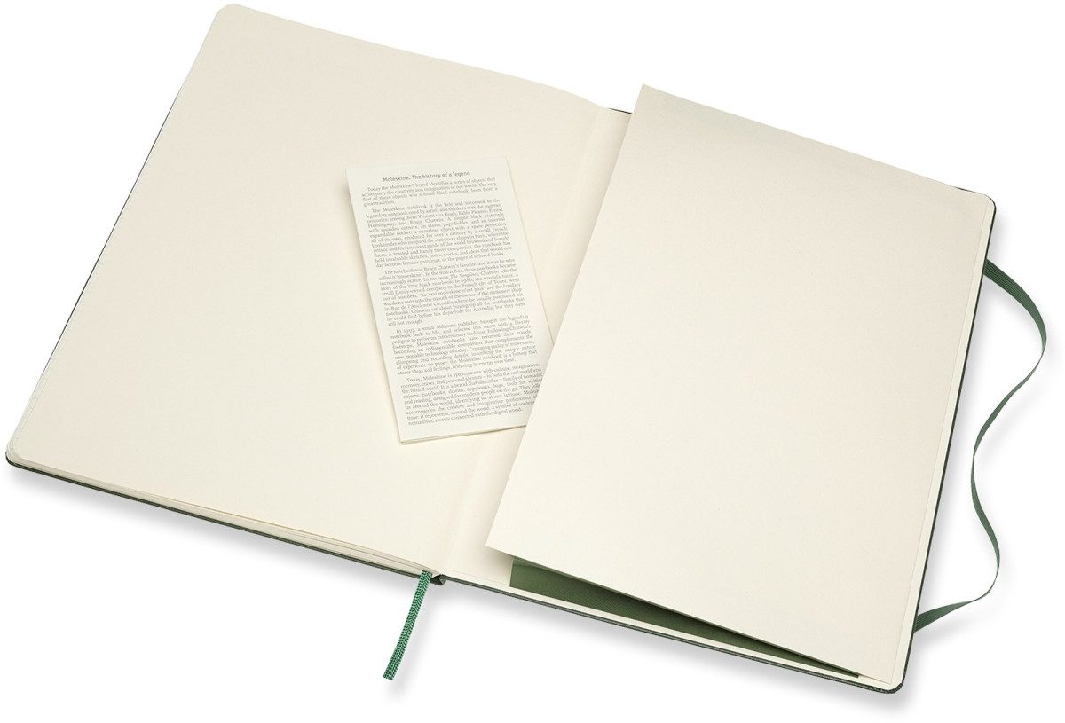 MOLESKINE Notizbuch Notizbuch XL 19x25cm kariert Hardcover 96 Blatt myrtengrün