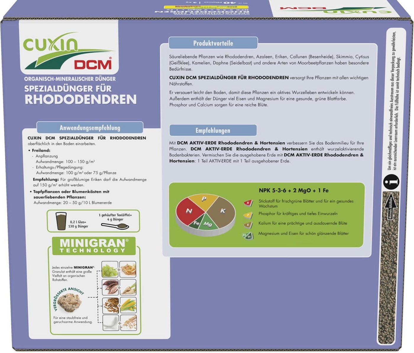 Thumbnail - Cuxin DCM Spezialdünger Cuxin DCM Spezialdünger Rhododendren Bio 3 kg