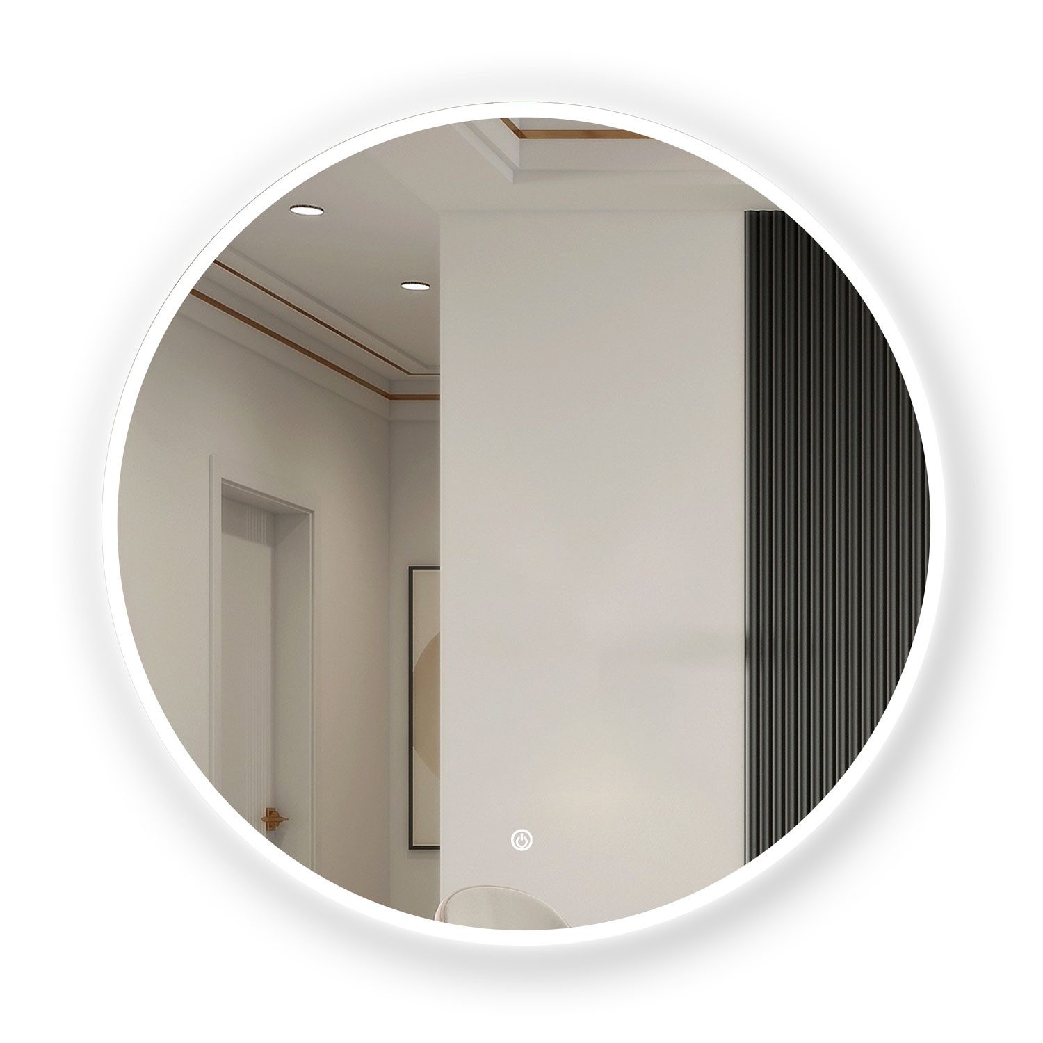 duschspa Badspiegel Badezimmerspiegel Rund Spiegel mit LED Beleuchtung, Φ 4 günstig online kaufen