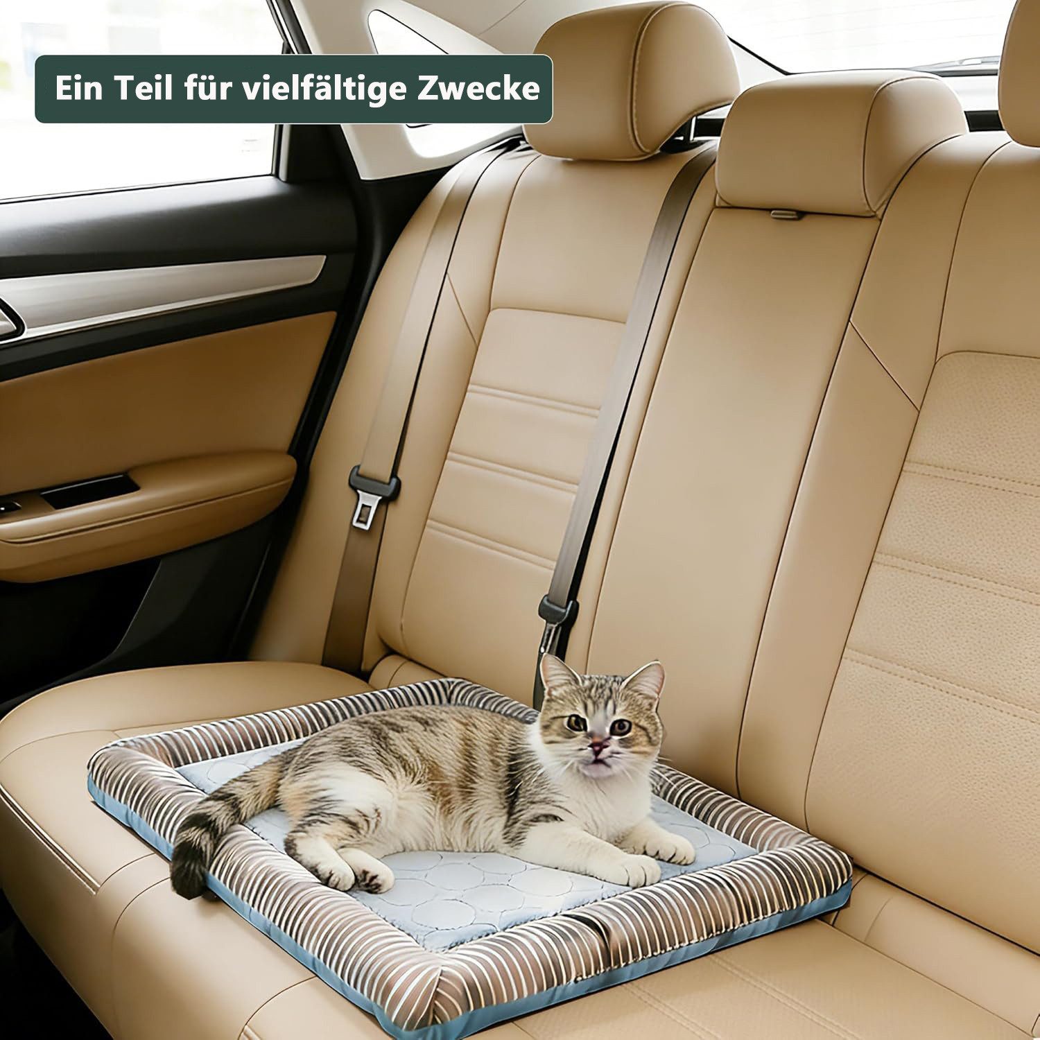 Ledander Hundematte Sommer-Haustier-Selbstkühlmatte–Kein Stromanschluss erforderlich, Hundebettauflage–Hält Hunde und Katzen kühl – Bild 5 von 5