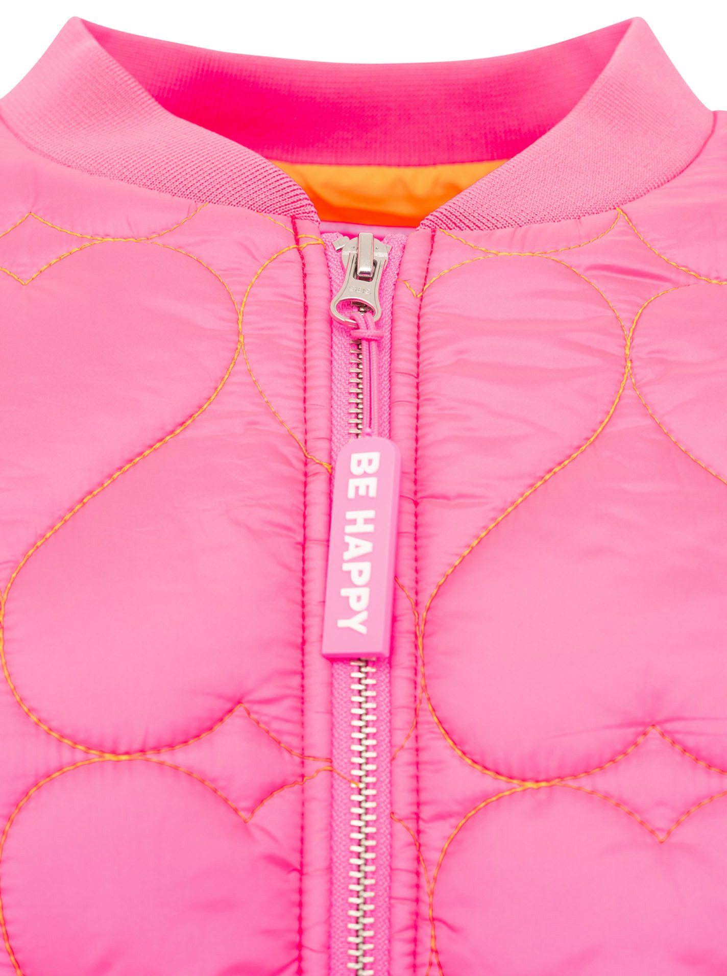 Zwillingsherz Bomberjacke "Be Happy" modisch, Kontrastdetails, regular fit, langärmelig, mit Herzsticker