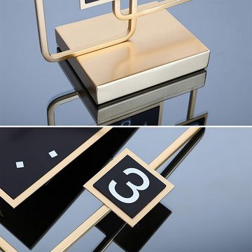 Jioson Tischuhr Tischuhren Mode Schreibtisch Tischuhr modern einfach kreativ Uhr Betrieben mit handelsüblichen Kohlebatterien,27cm*21cm