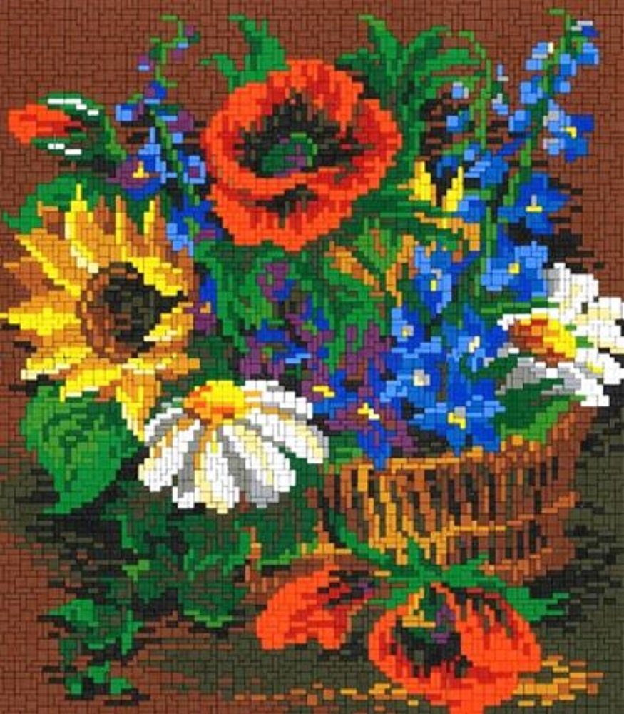 Stick it Steckpuzzle Blumenkorb, 7500 Puzzleteile, made in Germany, Bildgröße: 46 x 53 cm