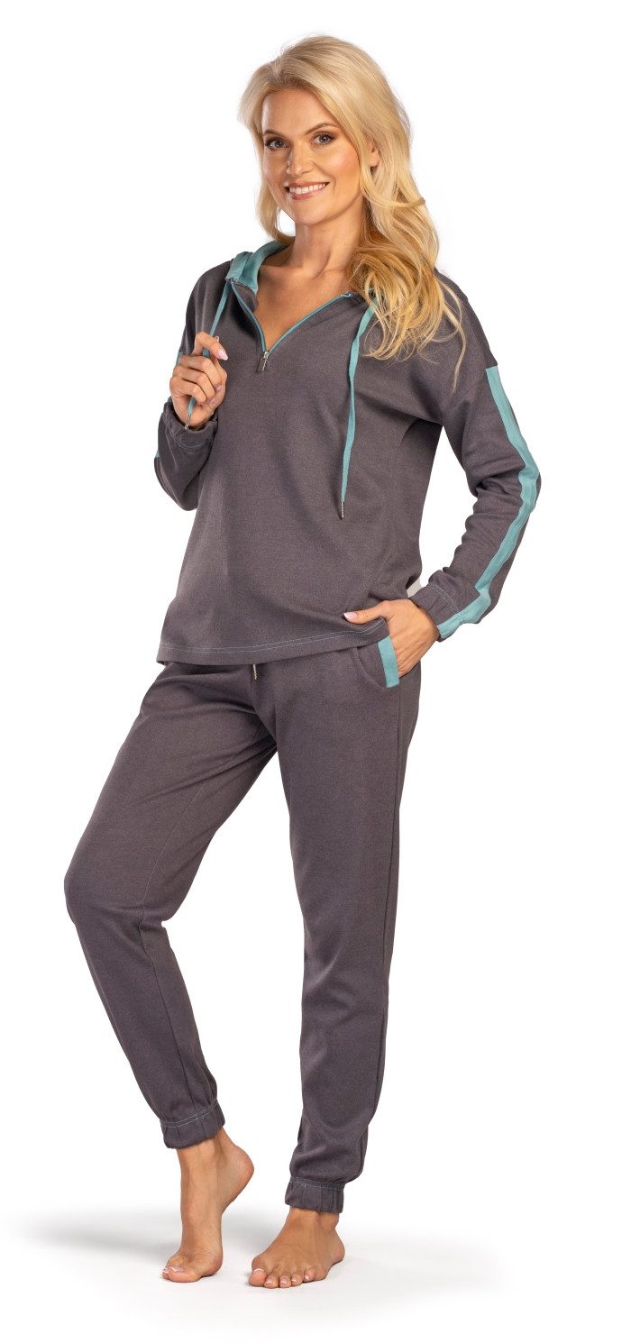 Consult-Tex Hausanzug Damen Hausanzug Homewear Suit DW500 (Spar-Set) Mit kurzem Reißverschluß