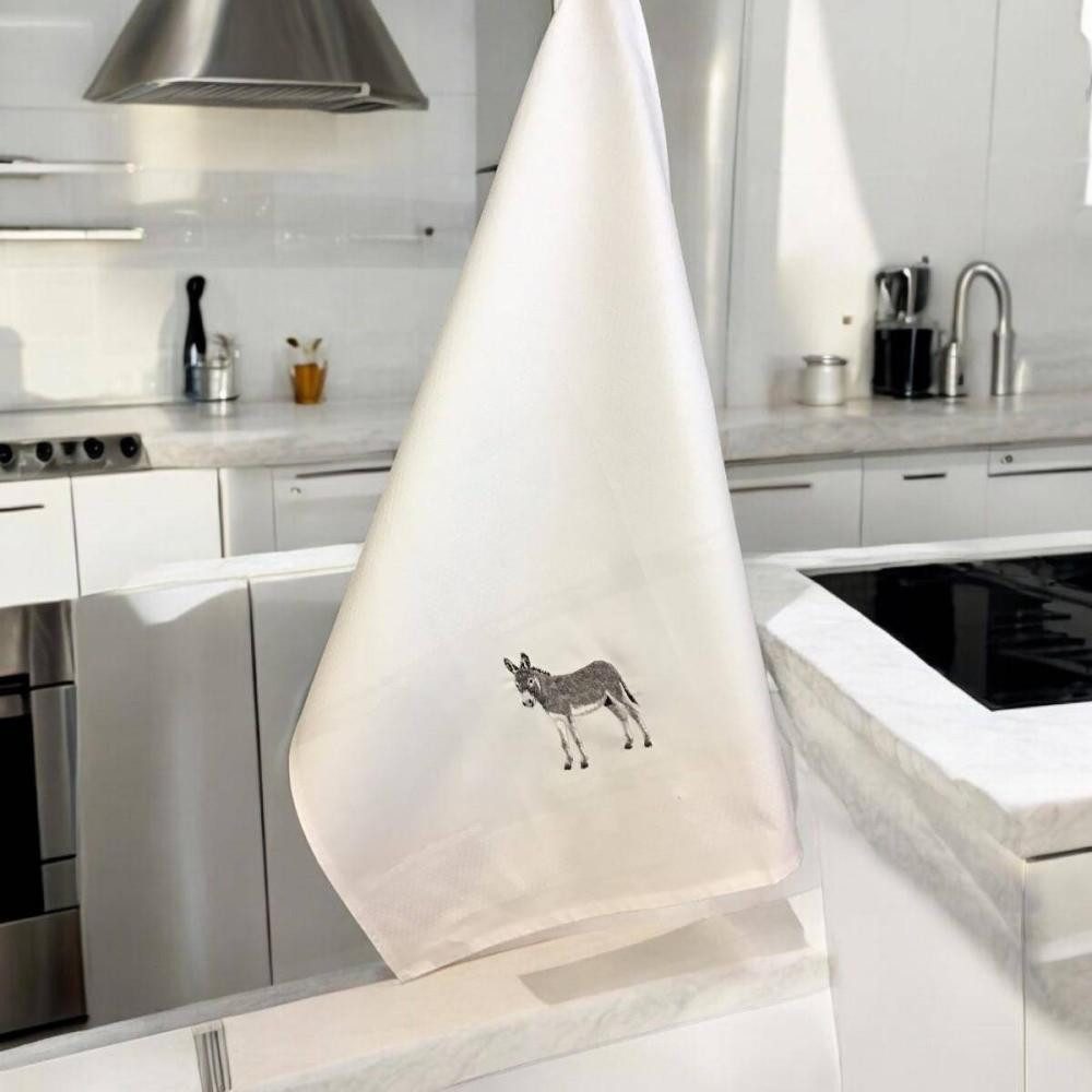Vista Portuguese Geschirrtuch Esel bestickt in Weiß günstig online kaufen