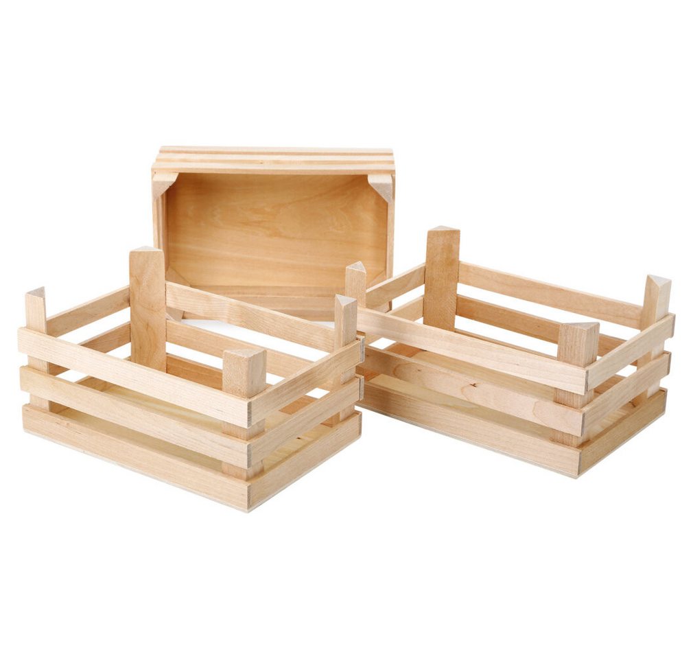Thumbnail - Small Foot Aufbewahrungsbox Große Kiste Natur, 3er Set