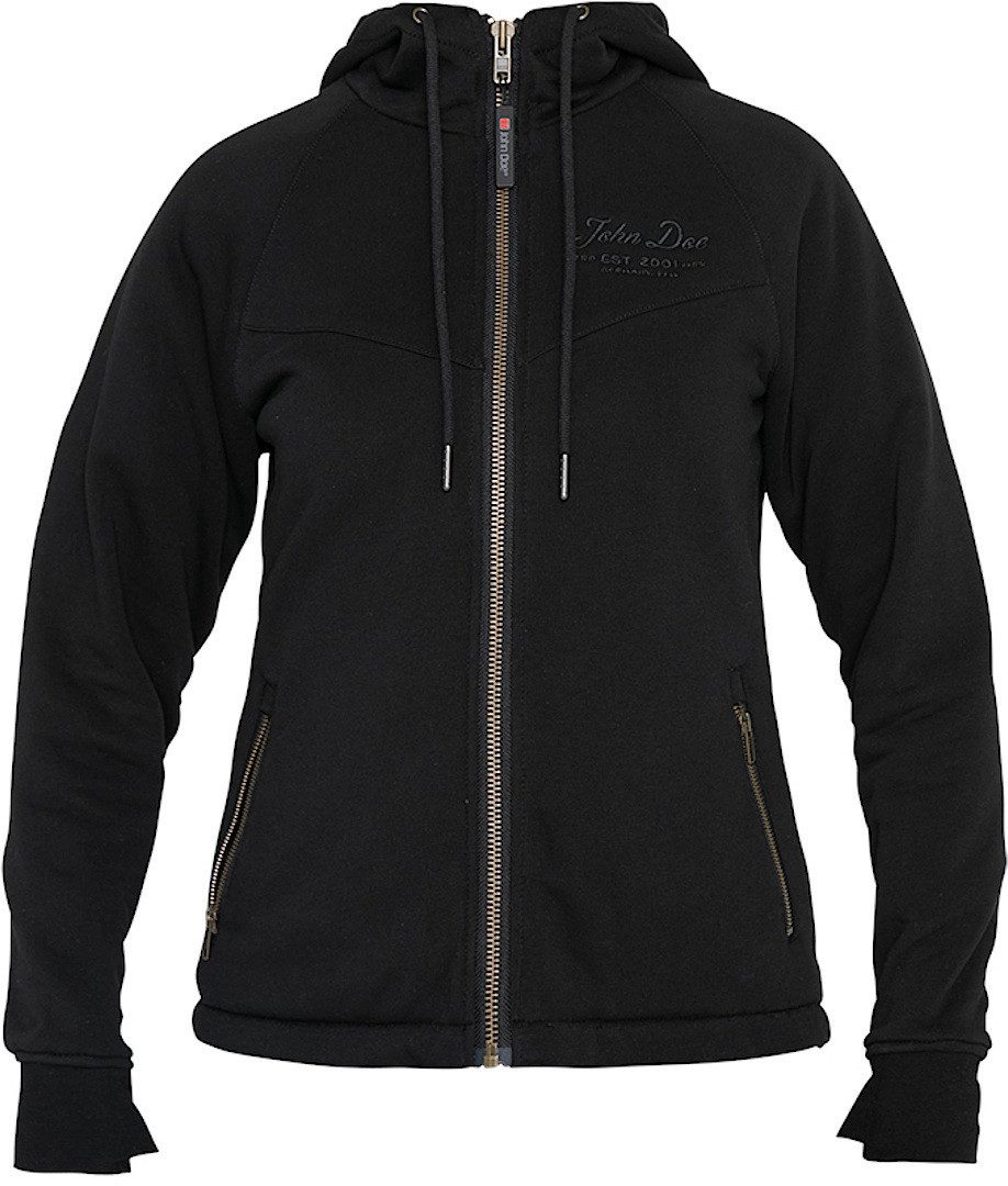 John Doe Motorradjacke XTM 2.0 Damen Motorrad Zip Hoodie feuchtigkeitsregulierend protektoren abriebfest