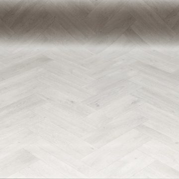 Primaflor-Ideen in Textil Vinylboden PVC TURIN - Fischgrät Weiß 009S