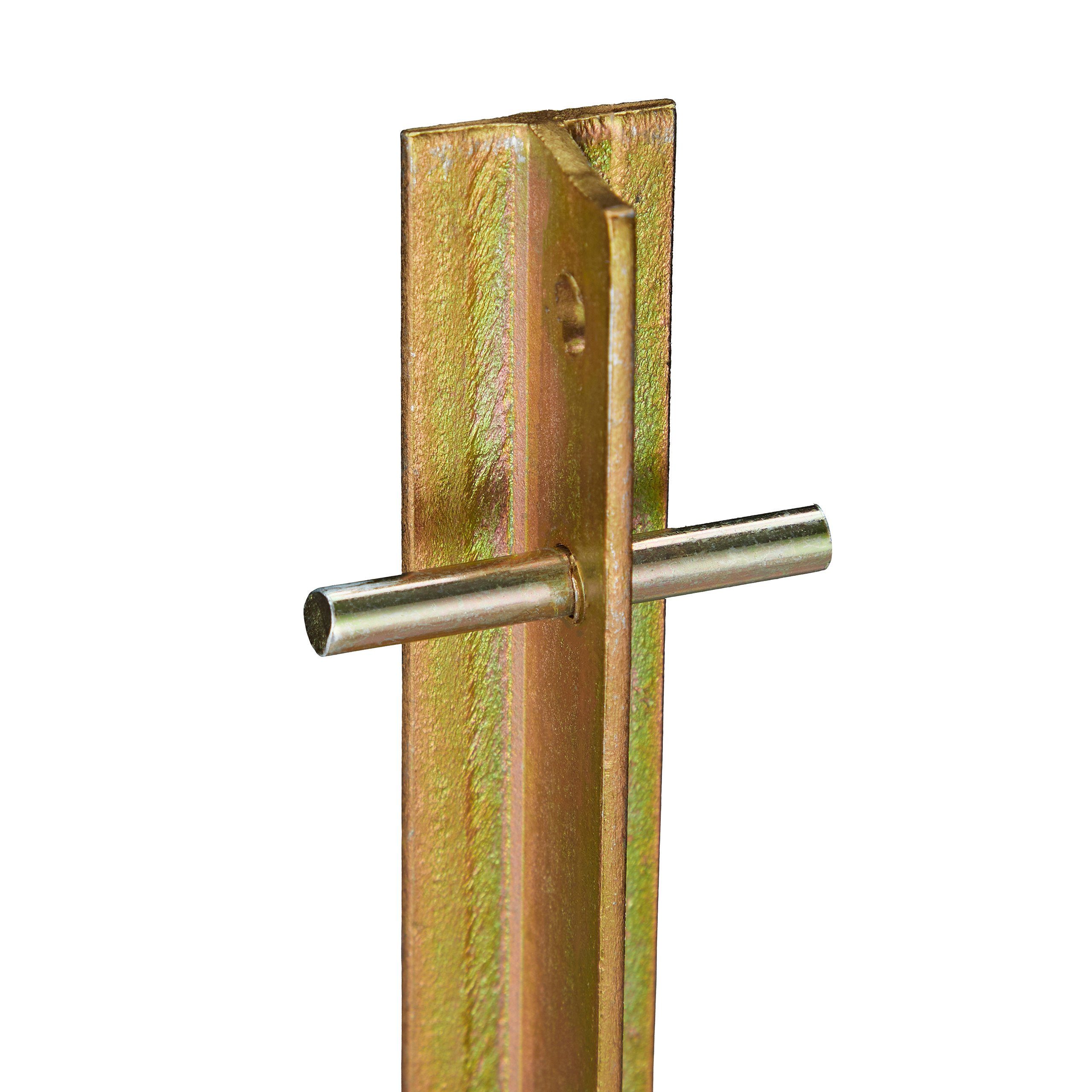 relaxdays Befestigungsanker Heringe 4er Set T-Stahl