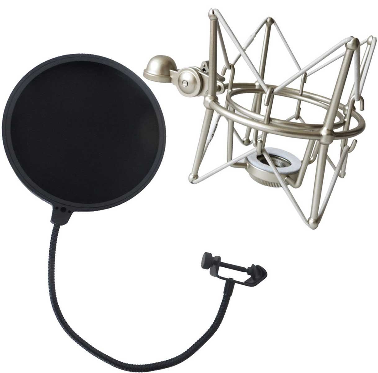 Mikrofonständer keepdrum MS088 Mikrofon Spinne mit Popschutz EMH
