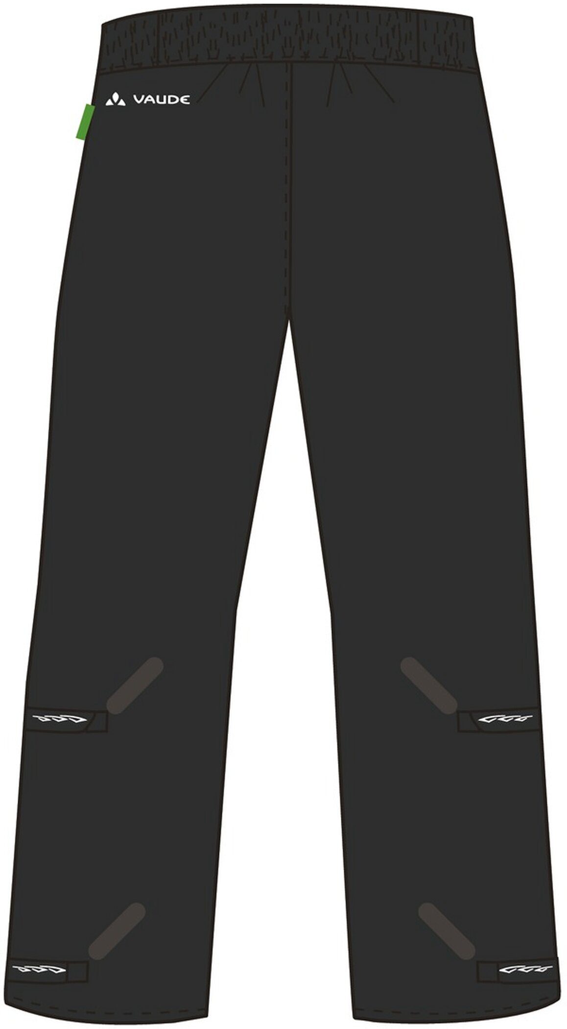 VAUDE Fahrradhose Fluid Full-zip Pants II sportlicher Stil mit Logodruck, für Radsport